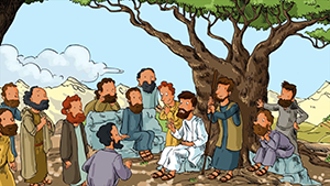 L'appel des douze apôtres sur la montagne